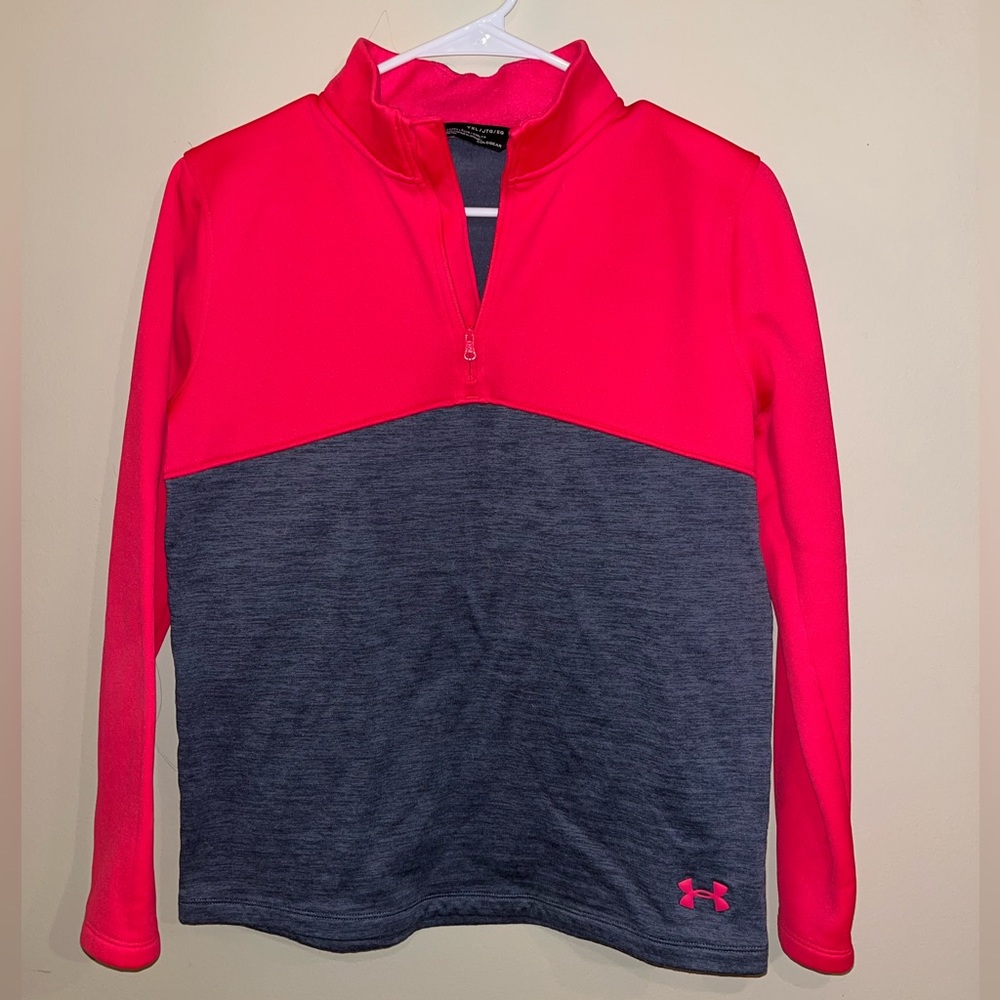 YOUTH under armour 1/4 zip fleece pullover - Picture 1 of 3